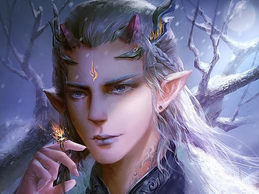 寒夜（個(gè)人主頁-ZNTMzOTYxMjQ=） - 藝術(shù)插畫 - 站酷設(shè)計(jì)師星辰1987原創(chuàng)素材 - 站酷ZCOOL