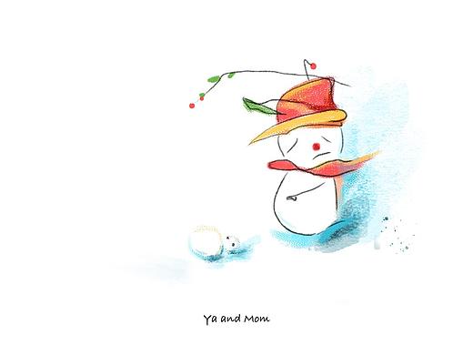 1岁宝宝涂鸦系列《雪人》