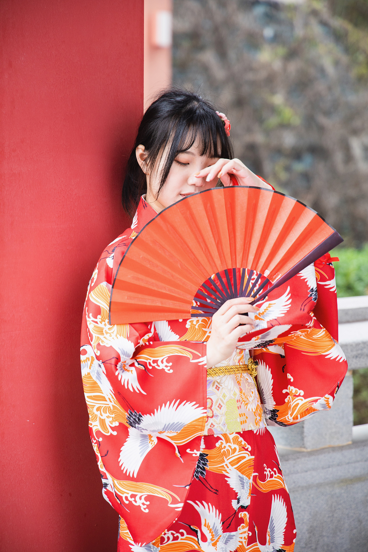 佛山展旗村公园日式和服浴衣写真