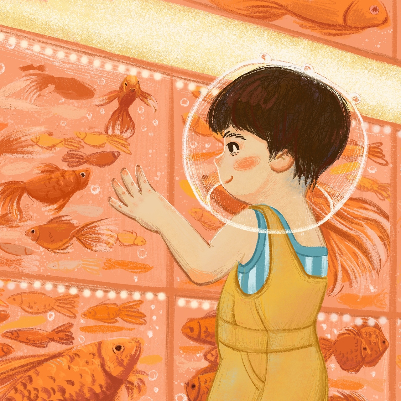 金鱼街（图ZMjUxOTU0MzQ4） - 儿童插画 - 站酷设计师阿岛的信原创素材 - 站酷ZCOOL