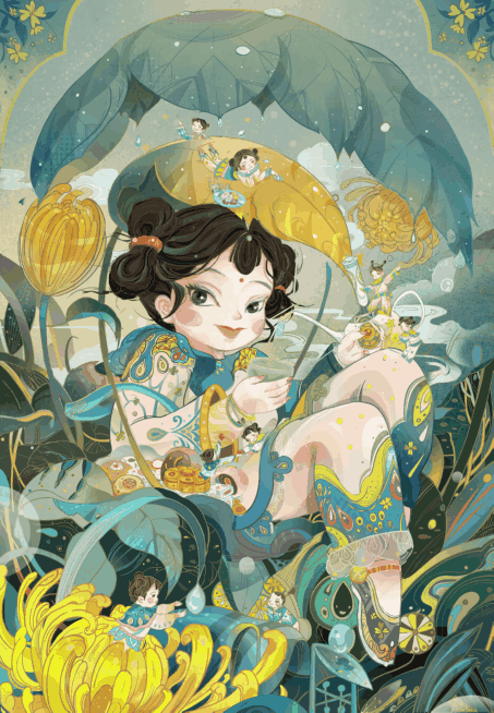 2018年 “碧桂园寒露节气海报宣传插图”