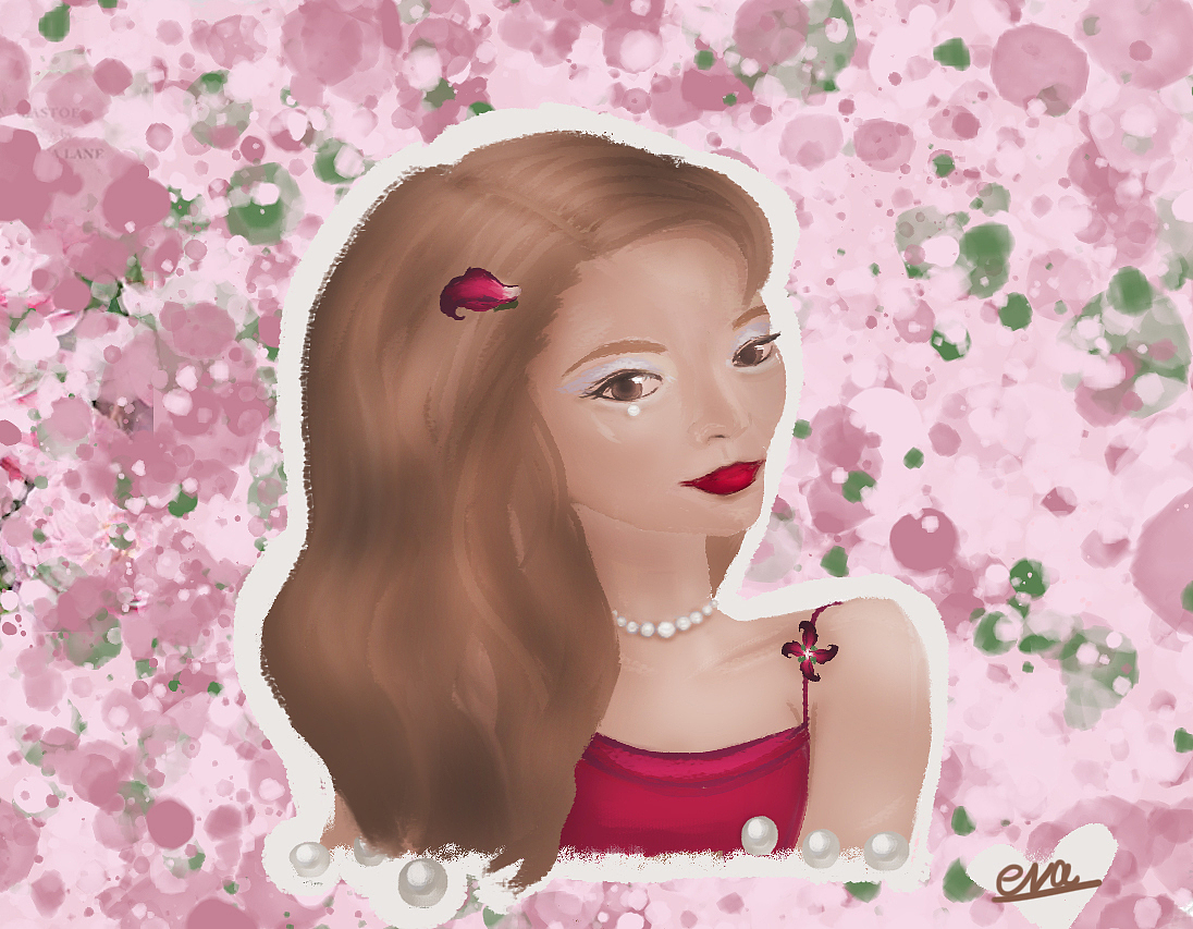 画的母亲和小姨（两位美人）