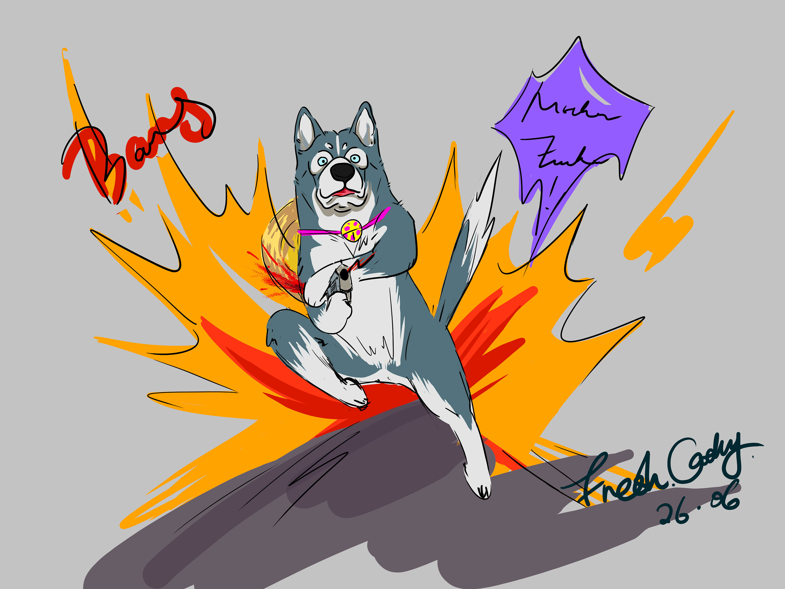 ip狗狗摇滚乐队"dogie bang" rock band日常小漫画