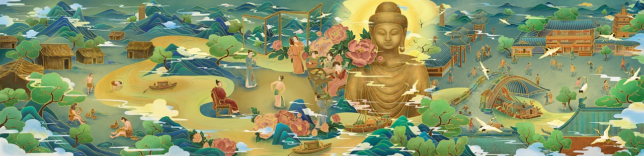 大河上下五千年|河南|黄河文化|插画