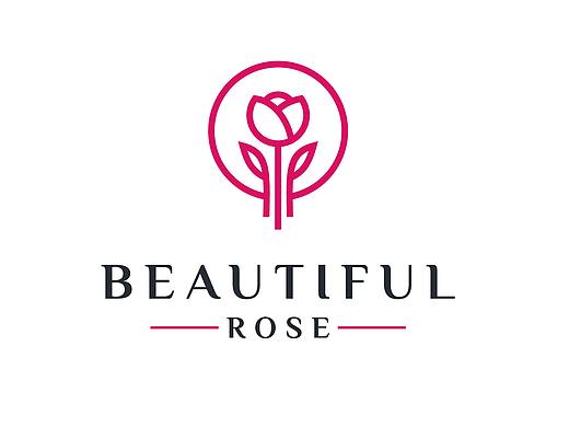 【素材】线性玫瑰花logo标志AI格式
