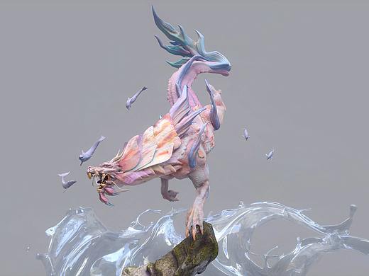 原创雕像-四季幻兽春