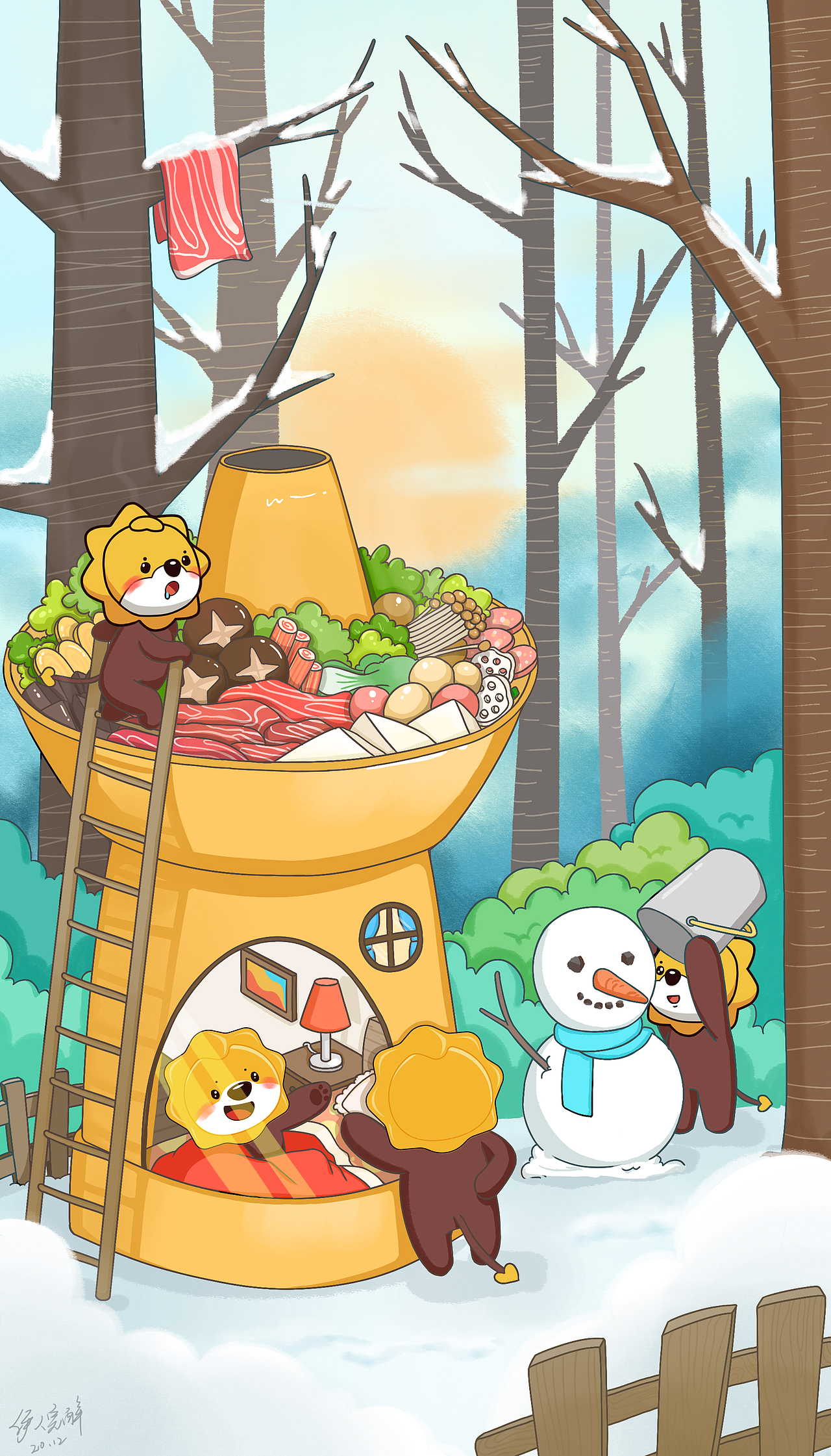 圣诞节吃好吃的（图ZMjQ5MzQxODY4） - 商业插画 - 站酷设计师akane_伊人完醉原创素材 - 站酷ZCOOL