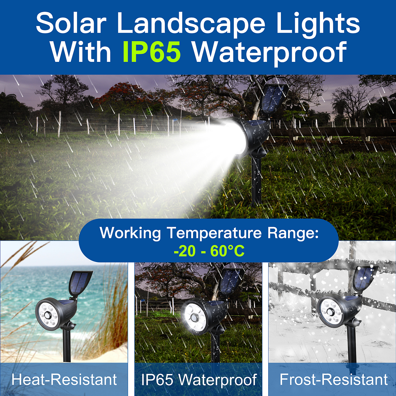 太阳能灯 主图 A+ 亚马逊