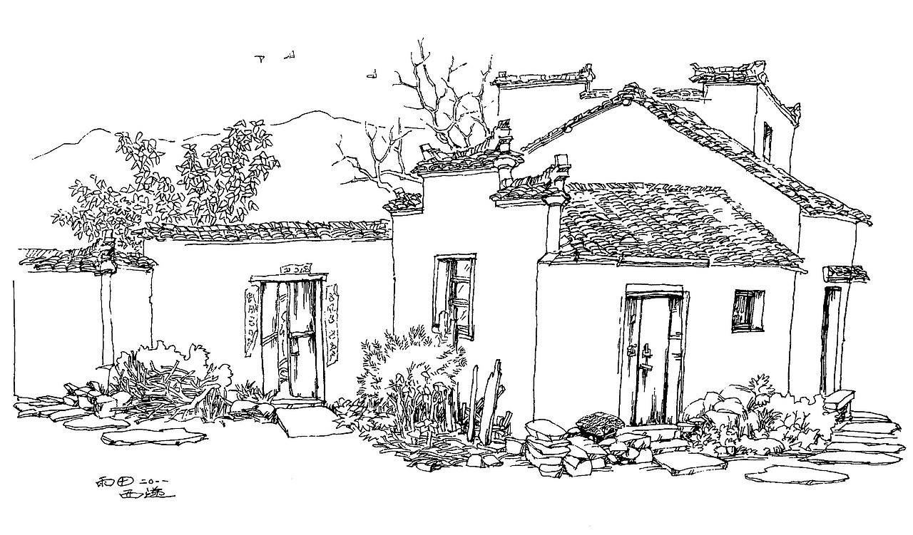 皖南印象之二～西递写生作品集～这是我近几年在黟县西递的钢笔速写