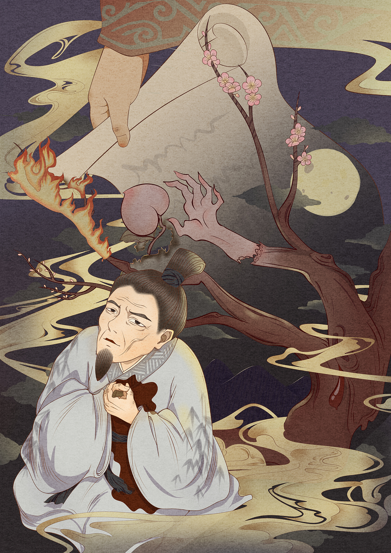 芒砀山传统故事插画（图ZMjQ3MDk3ODcy） - 创作习作 - 站酷设计师肉菜酱原创素材 - 站酷ZCOOL