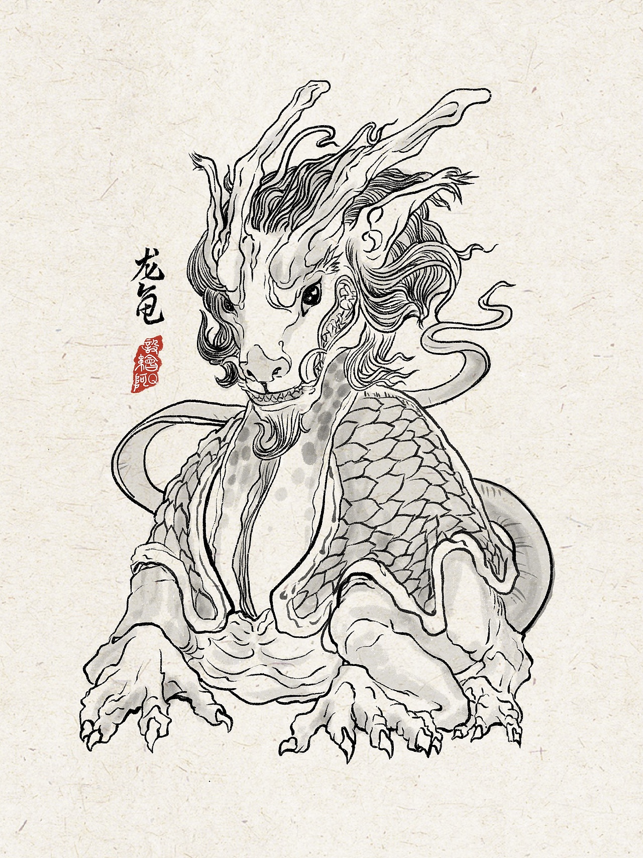 山海经之异兽线描【19.12-20.01】