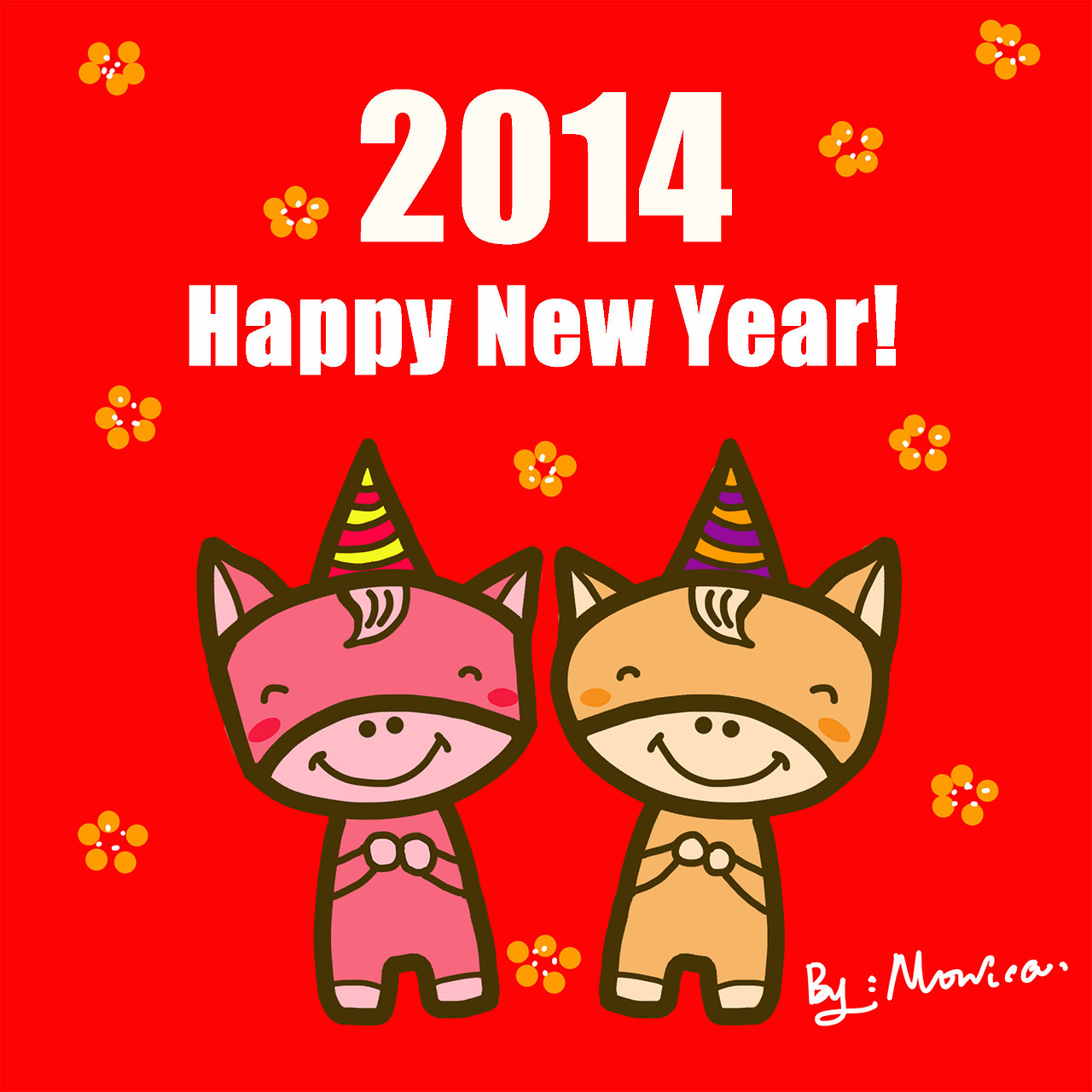 2014 Happy New Year!（图ZMTM4Njk5OTY=） - 创作习作 - 站酷设计师谭小姐原创素材 - 站酷ZCOOL