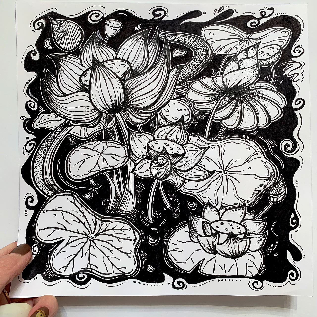 平面构成 针管笔 装饰画