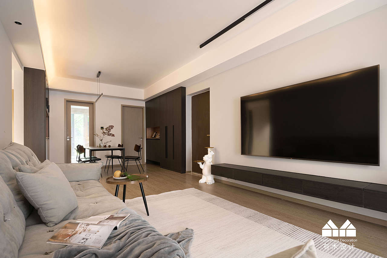 有木设计——88平黑白灰现代简约风实用好家