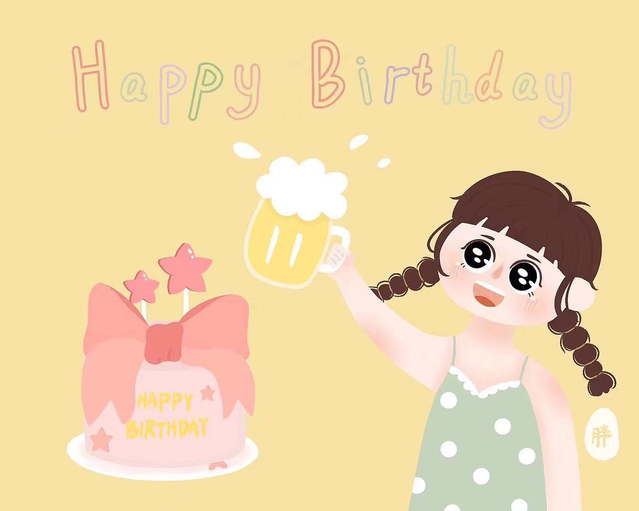 Q版可爱头像，简约风插画