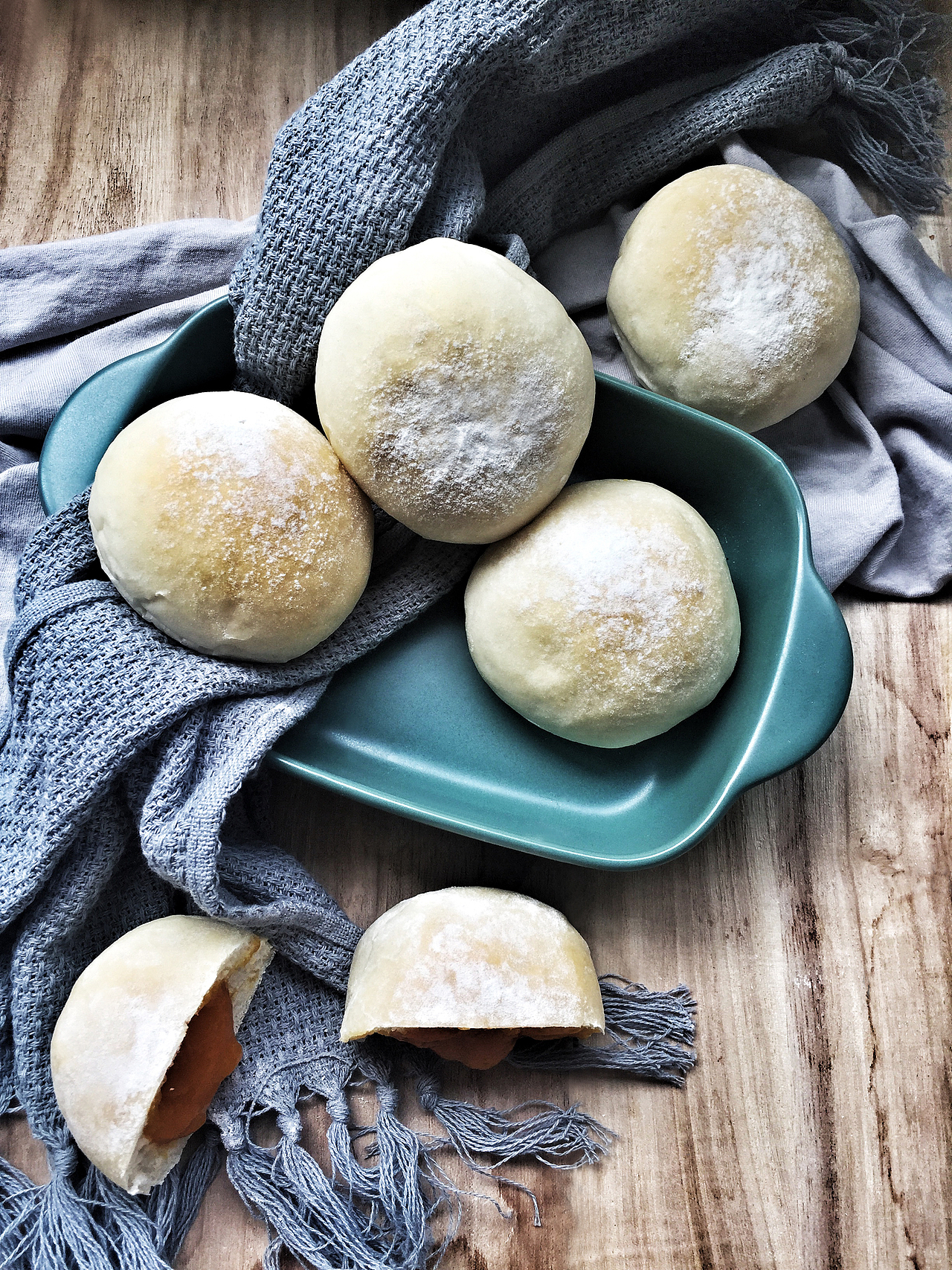 芒果奶酪白面包、橙香软欧包