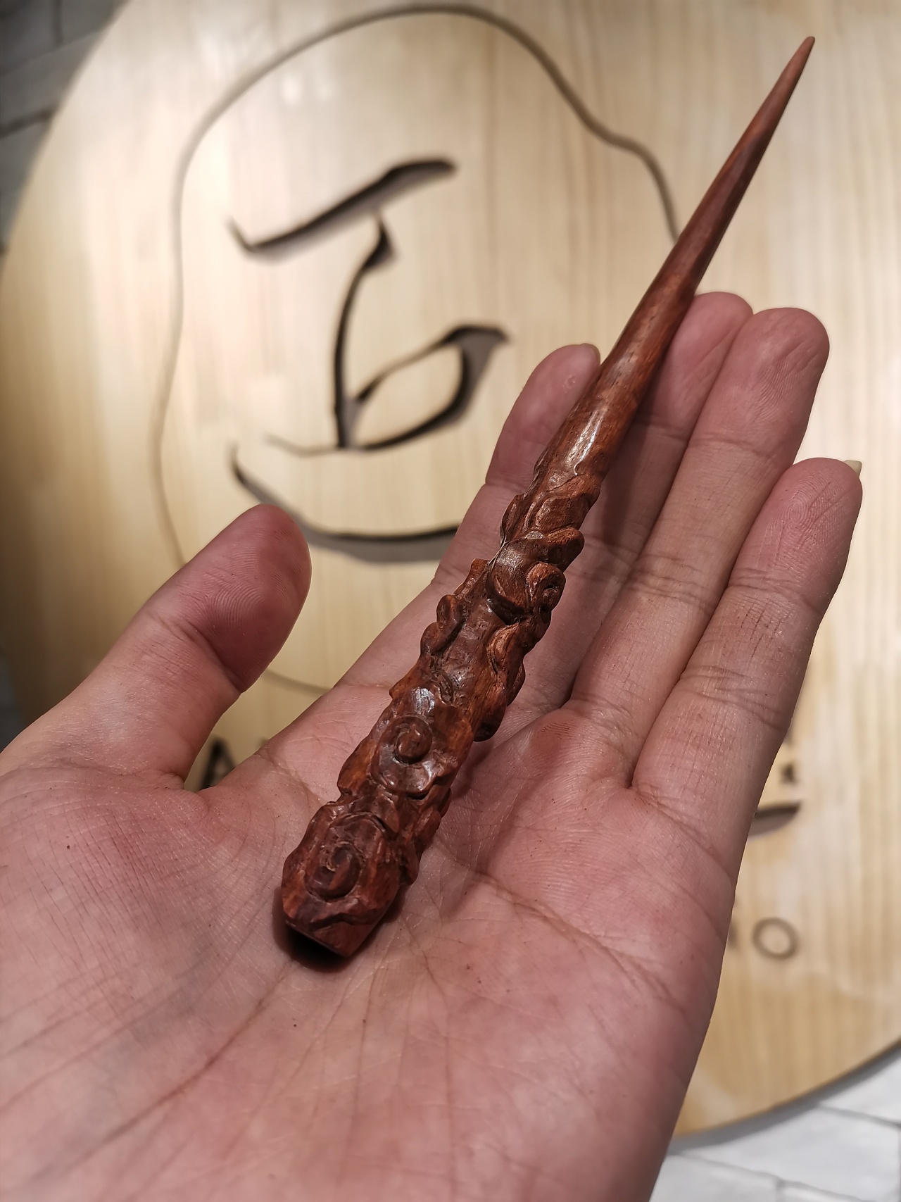 木雕—祥云木簪