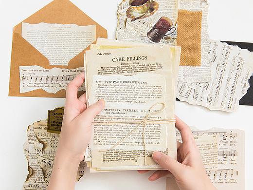 文创产品 | 旧书复古素材纸