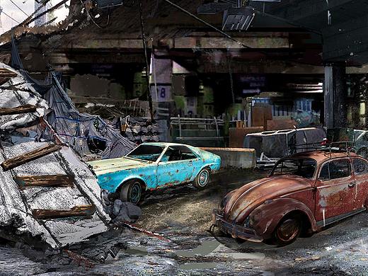 Abandoned underground parking lot