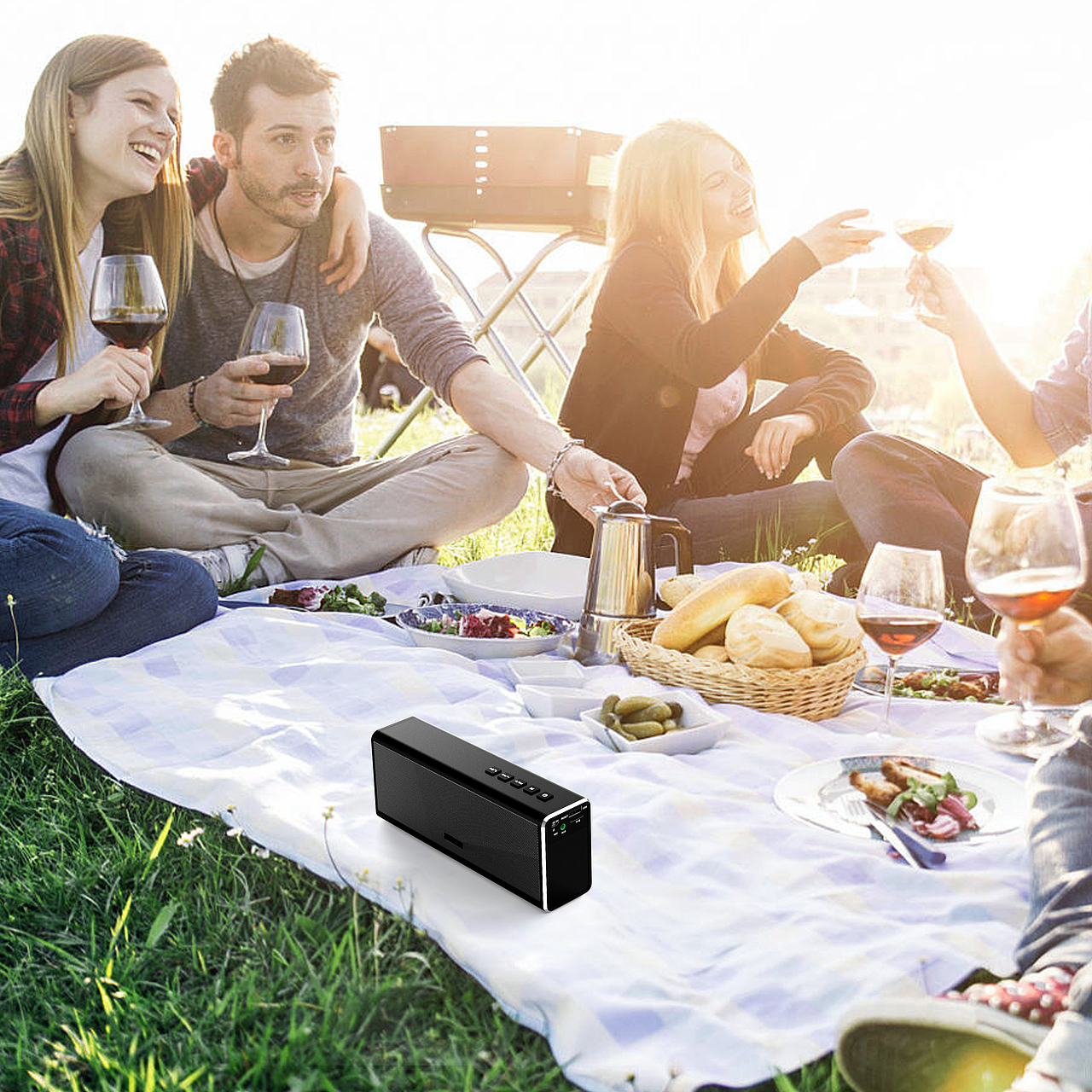 重低音蓝牙音箱 产品摄影 PS精修图 3D建模渲染 电商美工 亚马逊 天猫 京东