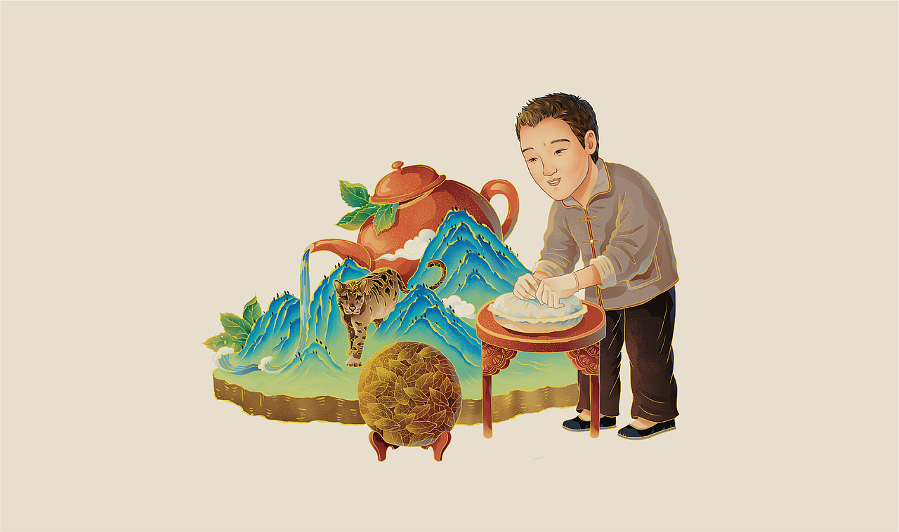 绿色茶园计划系列插画（图ZMjIzMDk1NDcy） - 商业插画 - 站酷设计师荔枝litchii原创素材 - 站酷ZCOOL