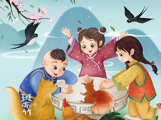 春分插画海报