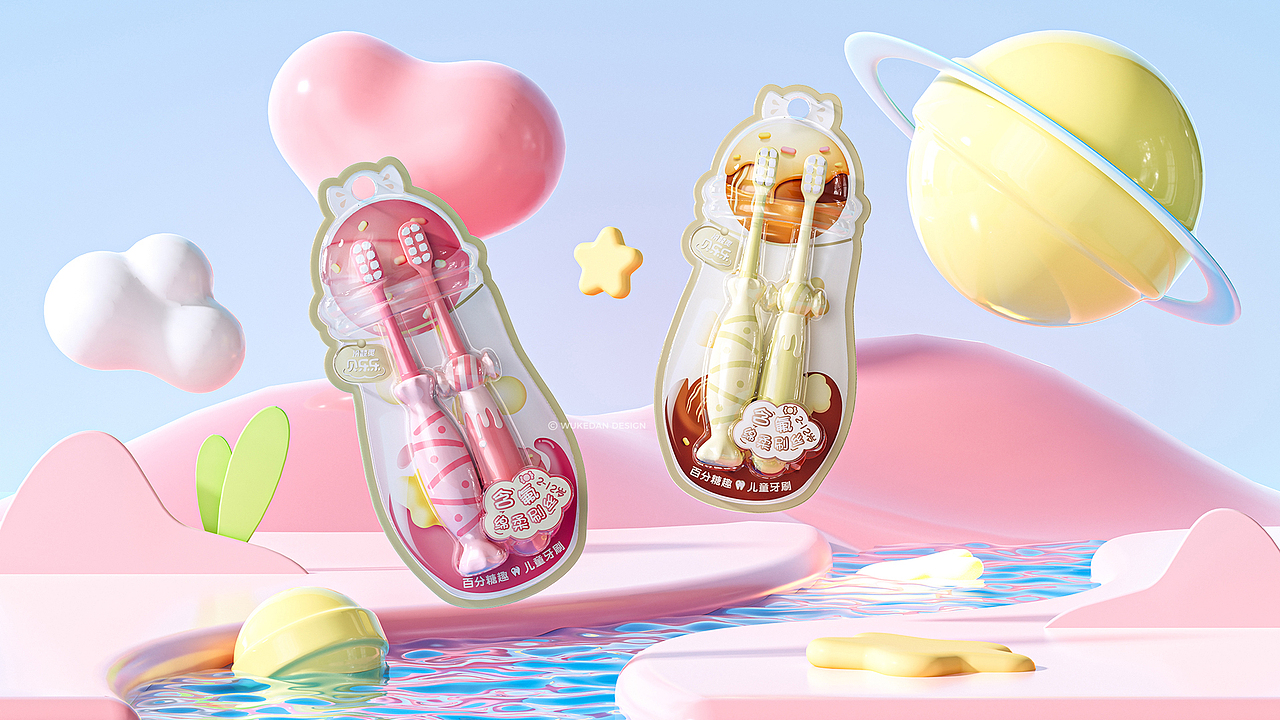 五克氮²×冷酸灵 | 糖果刷 产品视觉设计