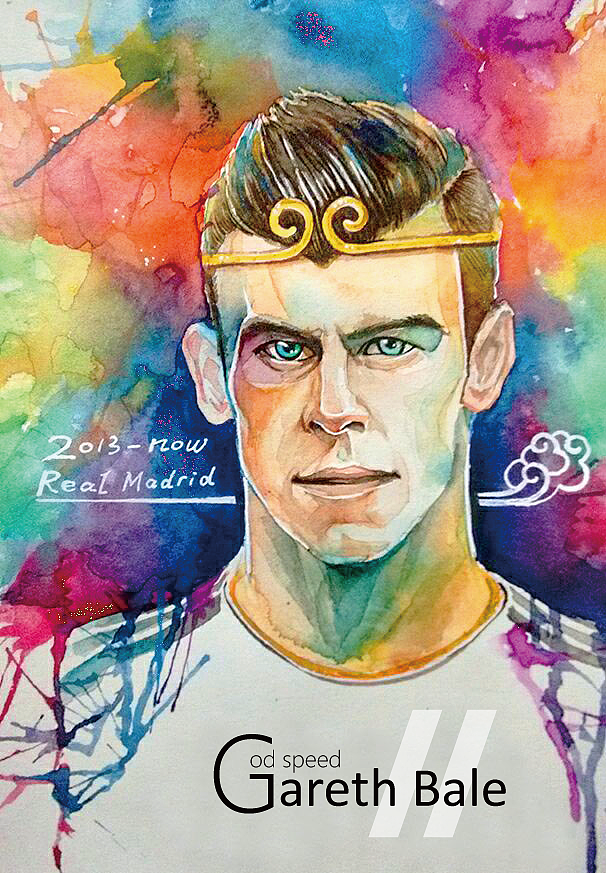 作为一位美凌格的第二张水彩皇马球员肖像