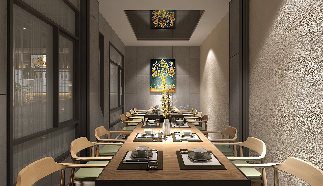 北京房山寻味记港式小馆|空间|酒店餐饮设计|魔方box_原创作品-站酷