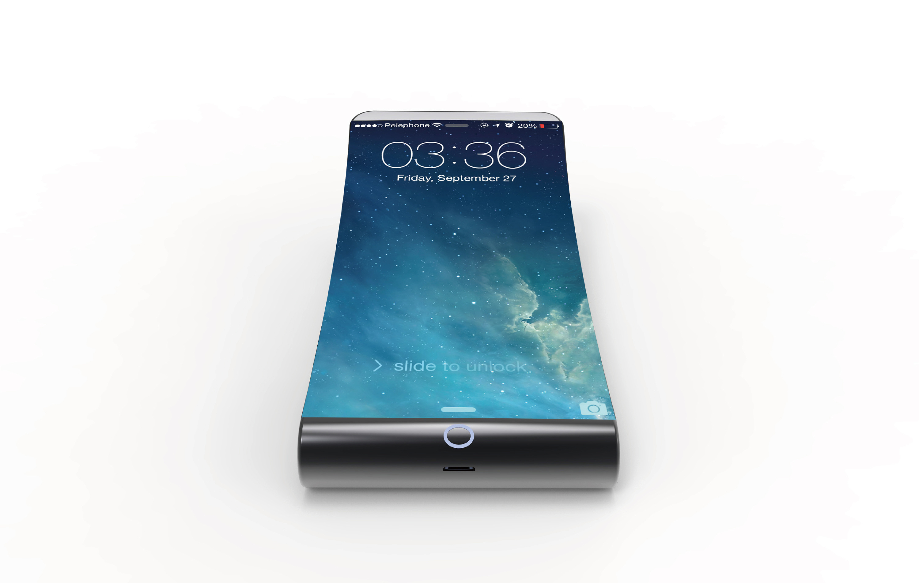 可折叠弯曲的无边款手机