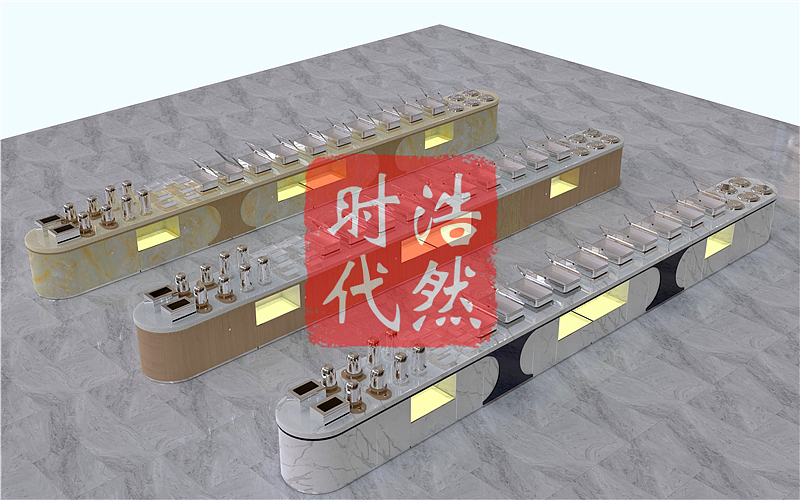 就带你餐厅移动折叠布菲台 大理石取餐台 食堂打菜台
