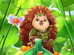 2021年为为刺猬阿甘画的节气节日图