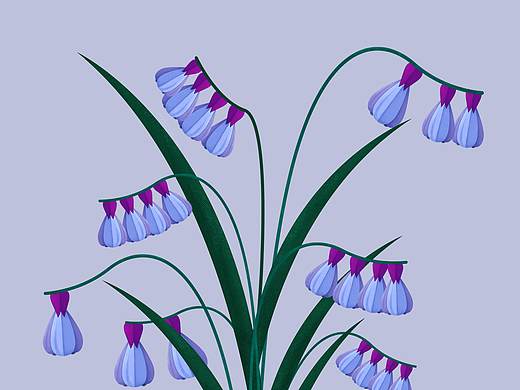 植物插画颗粒噪点原创插画设计