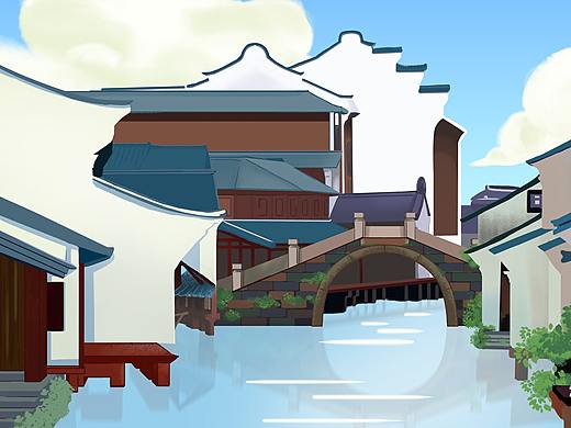 Xsuyu·乌镇场景插画