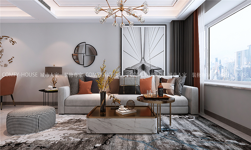 梦世界华园110平现代简约风格装修效果图（图ZMjMyNjUyNzI4） - 家装设计 - 站酷设计师济南城市人家原创素材 - 站酷ZCOOL