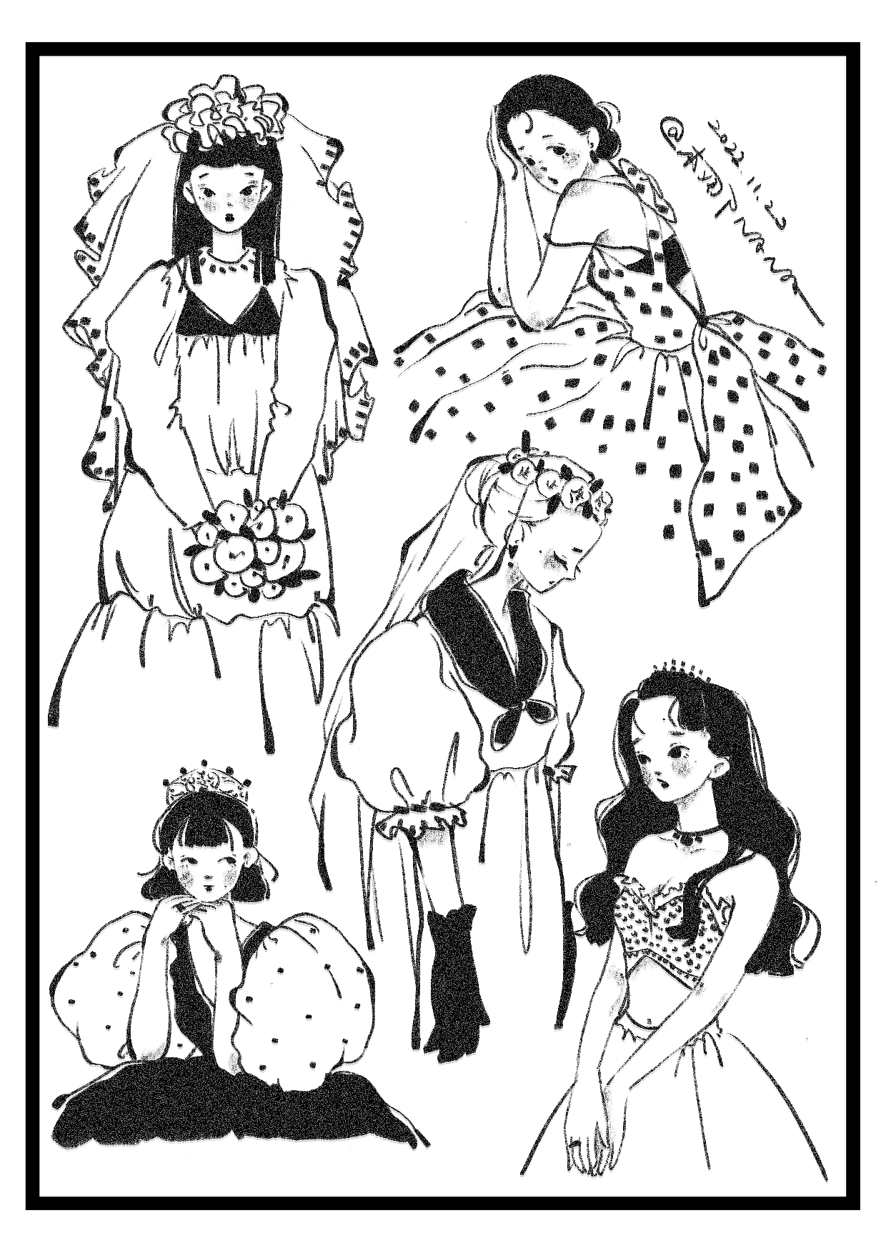 少女速写（合集）（图ZMzI3MTkwNTQw） - 创作习作 - 站酷设计师本娜NANA原创素材 - 站酷ZCOOL