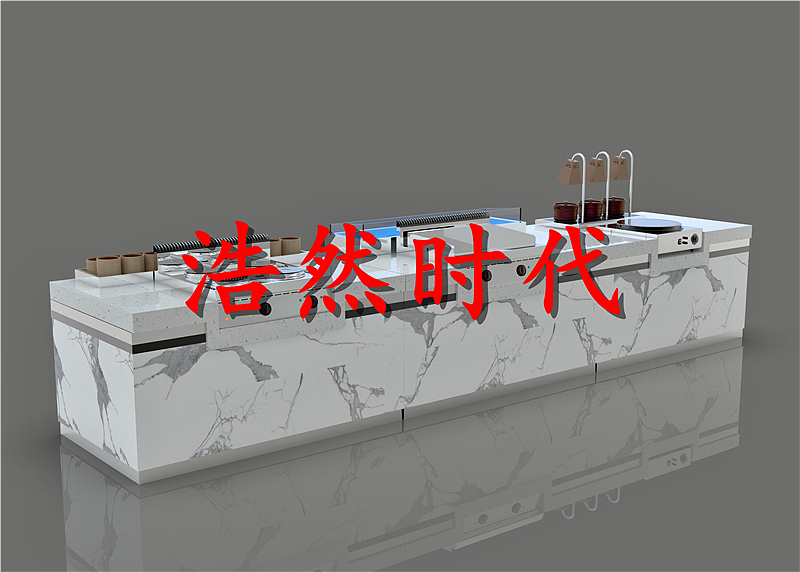 餐厅移动布菲台设计图片 国家电网餐厅取餐台