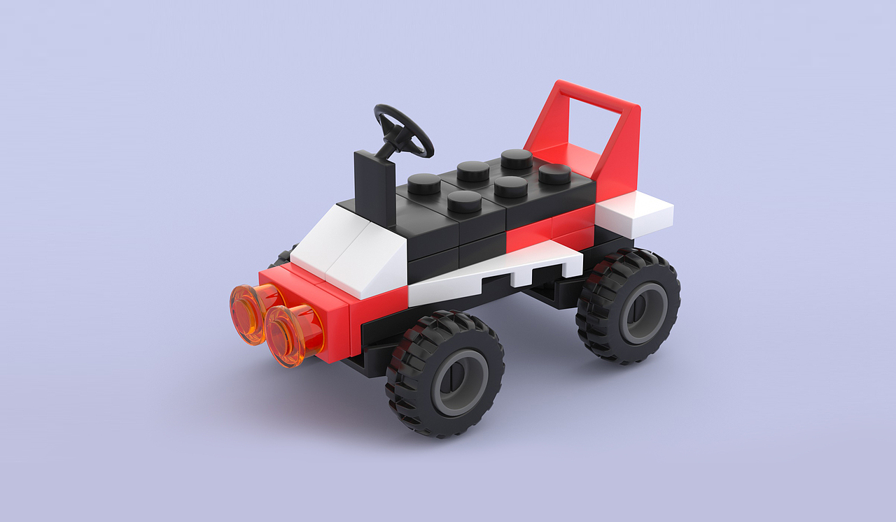 C4D建模拼图积木航空玩具OC渲染产品动画