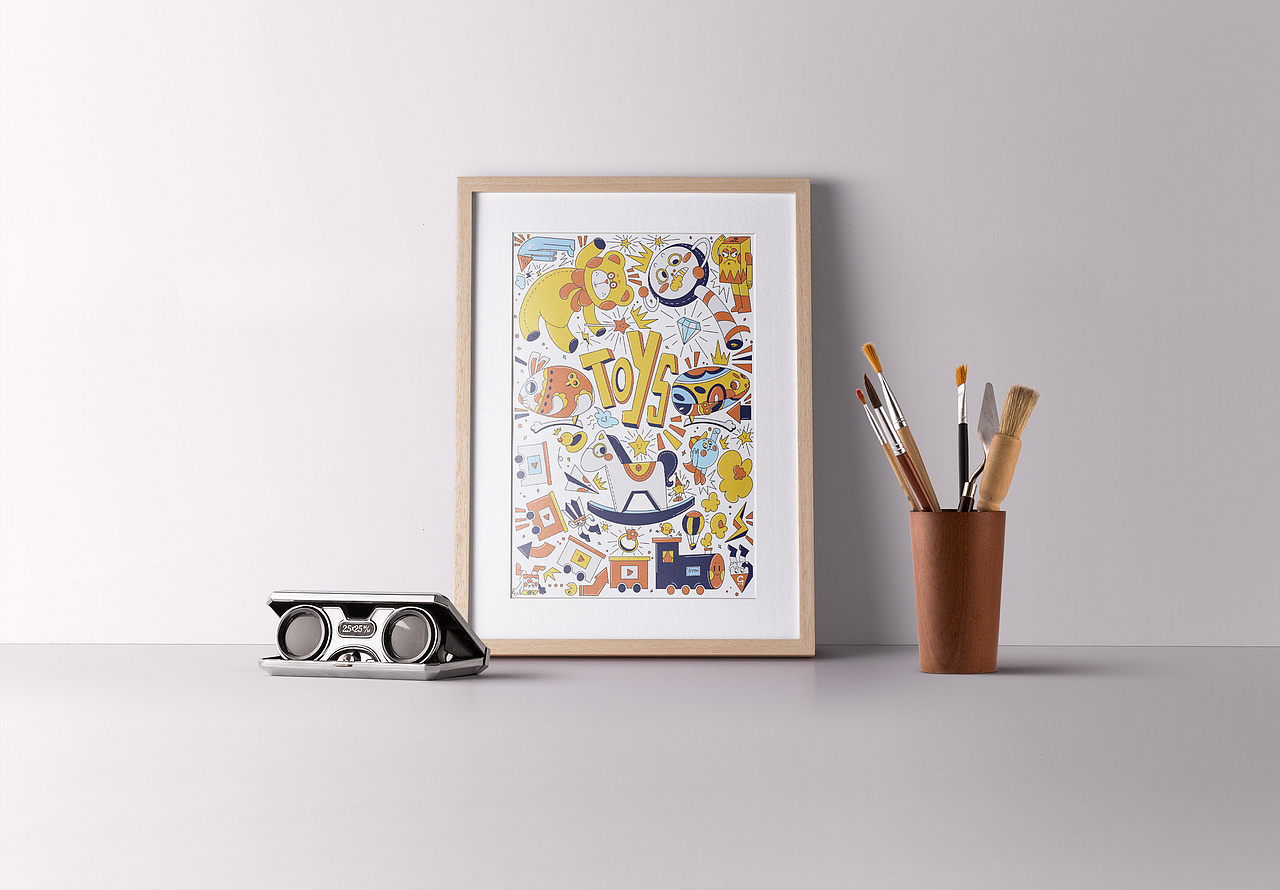 元素插画-玩具-咖啡杯包装插画礼品包装插画（图ZMjUwMTMxNDMy） - 商业插画 - 站酷设计师与喵插画原创素材 - 站酷ZCOOL