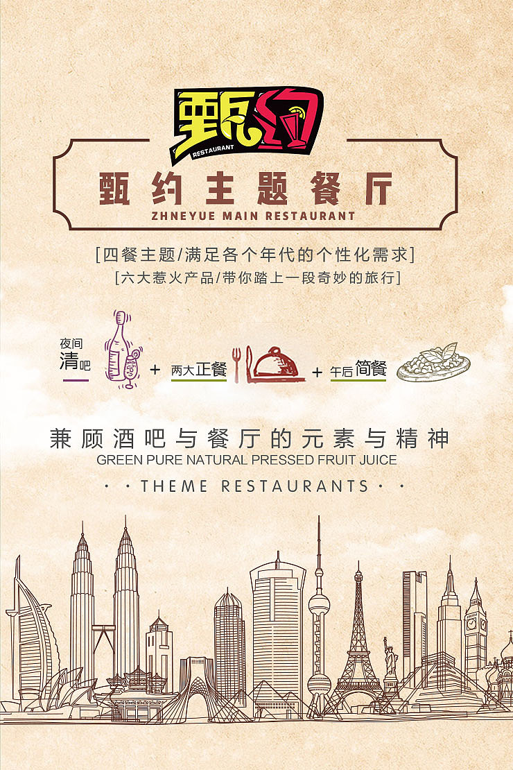 甄约主题餐厅H5设计策划-北京秦皇岛餐饮设计策划