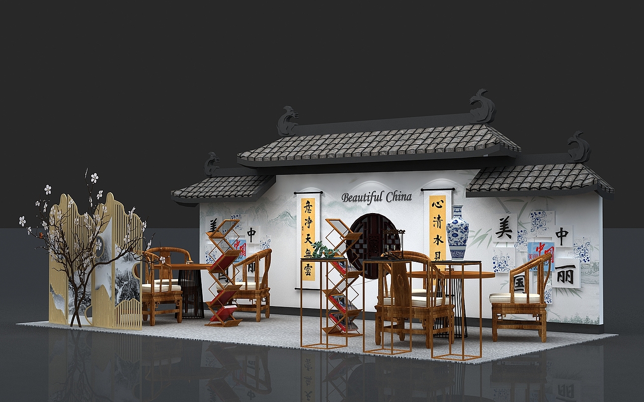 旅游展2 古风展位设计 3d设计（图ZMjA0OTI0MDk2） - 其他三维 - 站酷设计师云迪vind原创素材 - 站酷ZCOOL