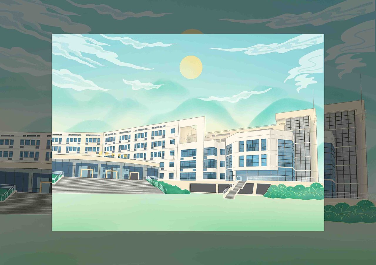 校园建筑中国风插画系列（已商用，禁抄袭）（图ZMjQ5NTI5OTM2） - 商业插画 - 站酷设计师Janice娟原创素材 - 站酷ZCOOL