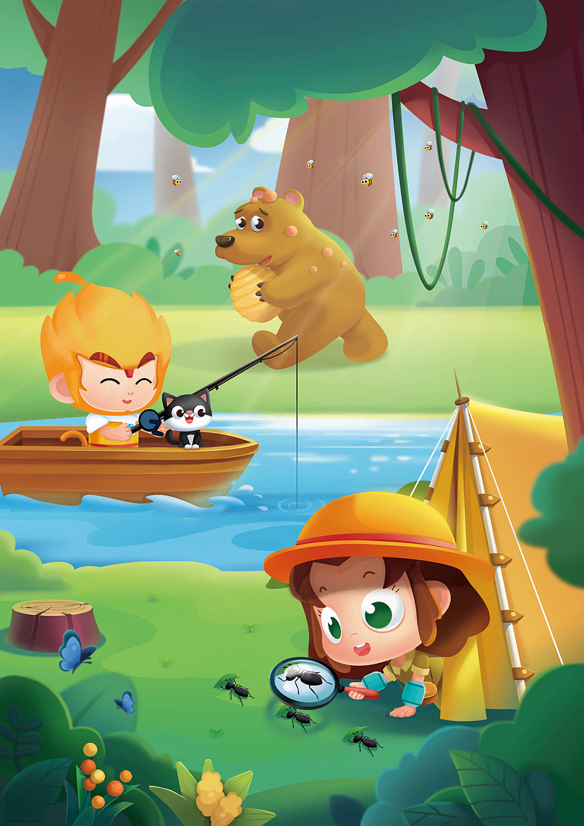 兒童插畫（圖ZMzE3ODg4NjI0） - 兒童插畫 - 站酷設(shè)計(jì)師大耳朵阿衰原創(chuàng)素材 - 站酷ZCOOL