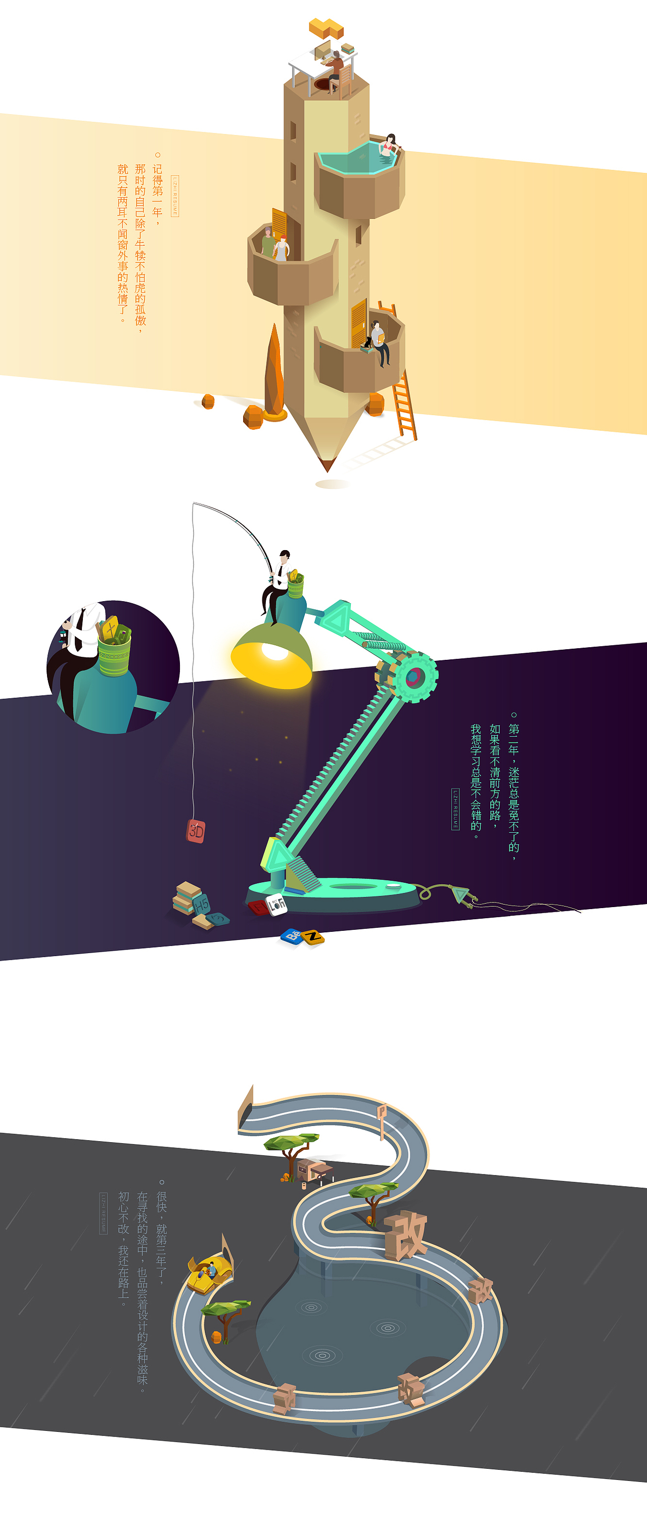H5简历－我毕业后的3年（图ZMzAxMzEyMzI=） - 移动端网页 - 站酷设计师lizhi536原创素材 - 站酷ZCOOL