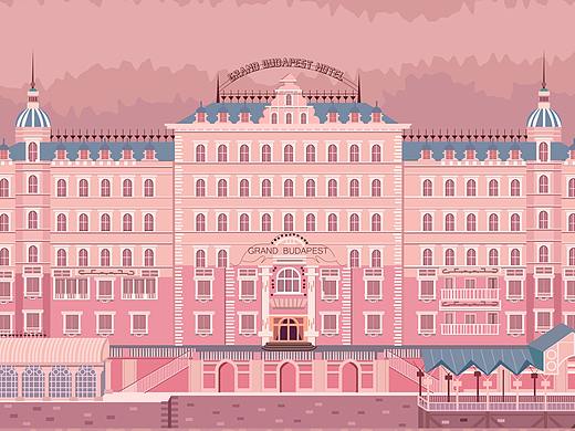 布达佩斯大饭店（个人主页-ZNTgxNTM5MjA=） - 艺术插画 - 站酷设计师豪放的老猪原创素材 - 站酷ZCOOL