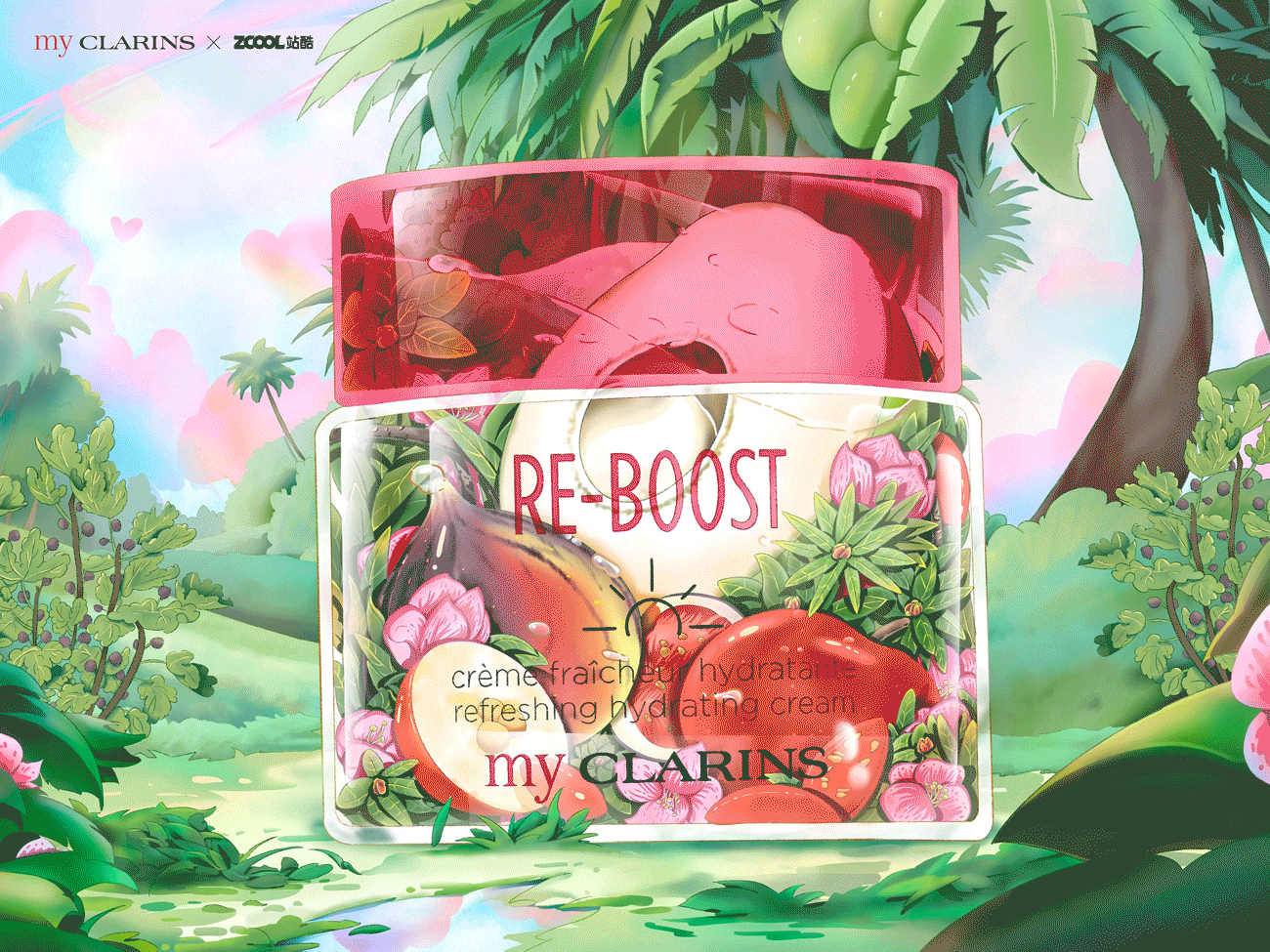 my CLARINS 好食肌长绽放|森林奇遇之美肌植愈记(图ZMzQ2NTI2MTA4) - 海报 - 站酷设计师设计师徐小望原创素材 - 站酷ZCOOL