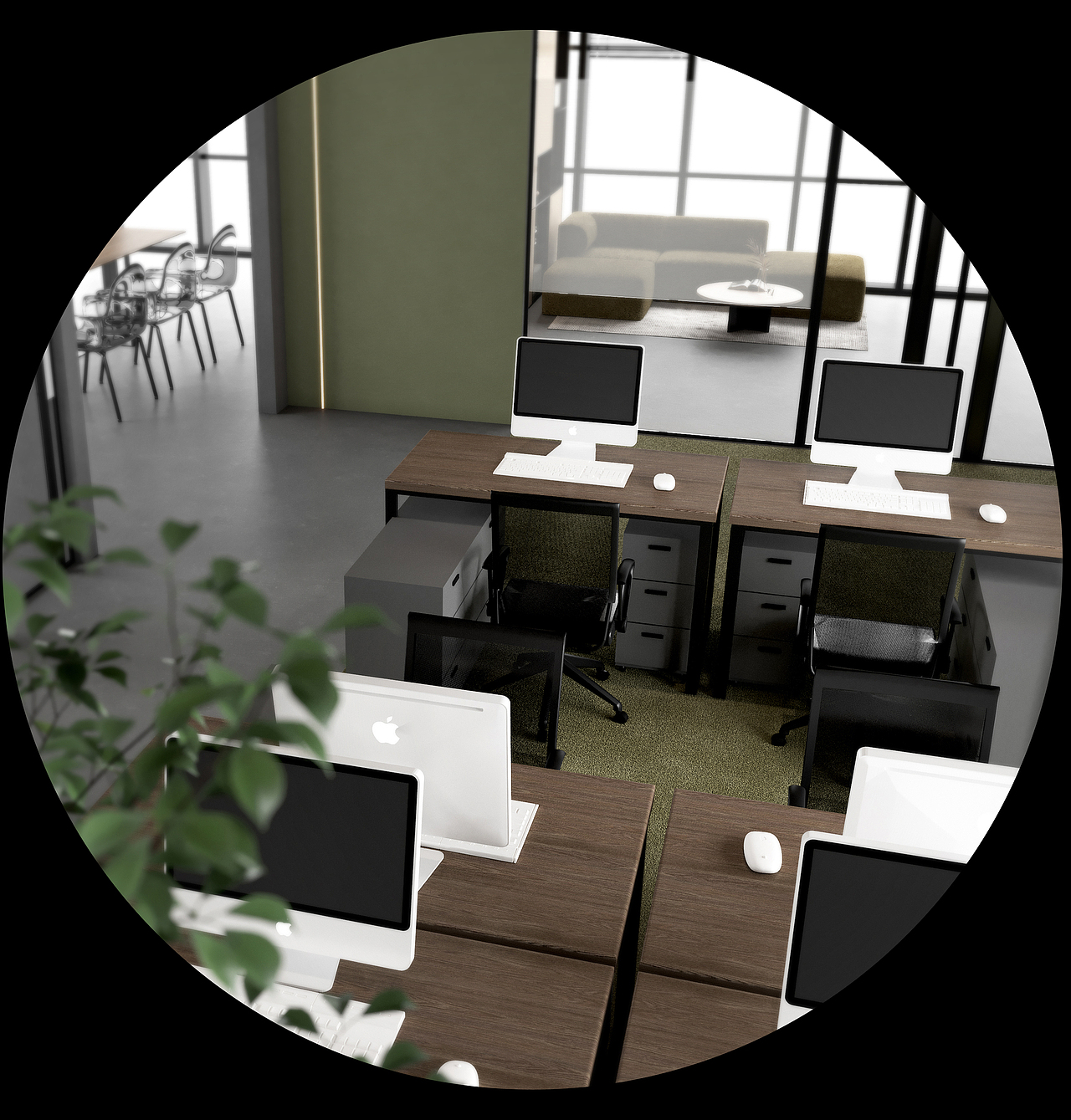 绿色办公室（图ZMjkwODM1NTc2） - 商业空间设计 - 站酷设计师林译原创素材 - 站酷ZCOOL