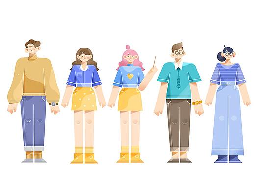 1分钟学会扁平风格人物