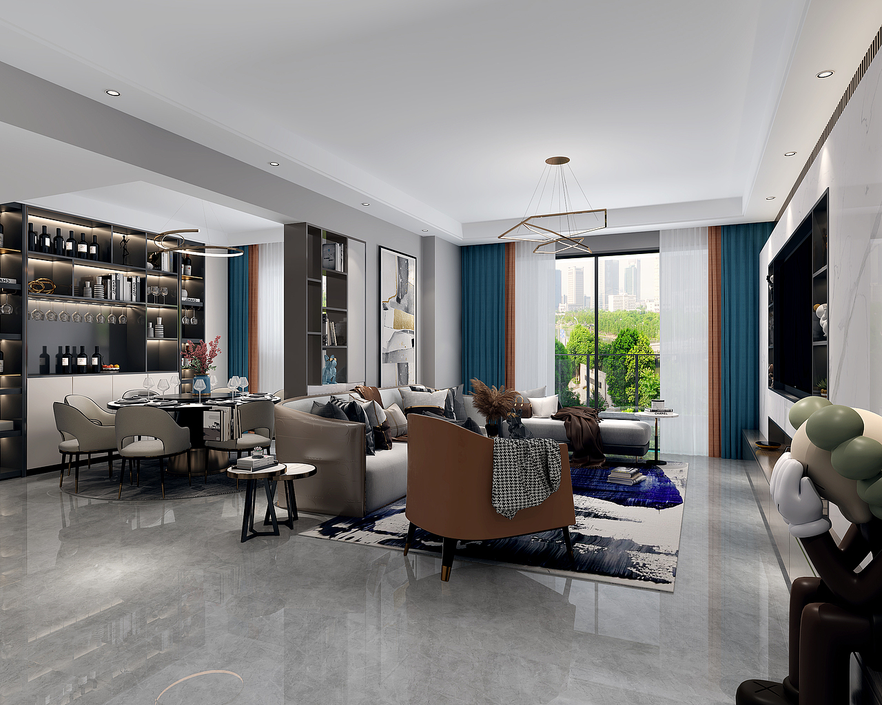 深圳龙岗:公园大地,现代简约风装修案例效果图