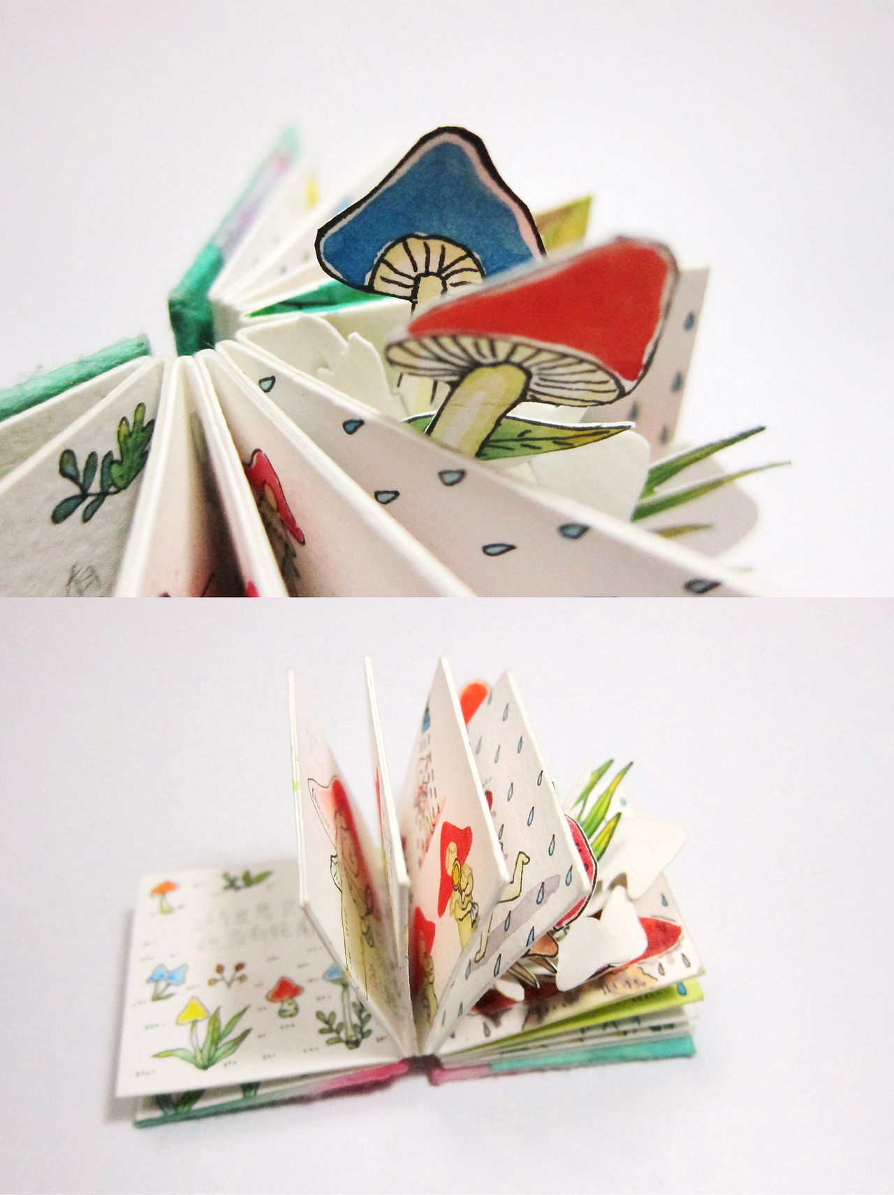 绘本自制迷你绘本蘑菇小书